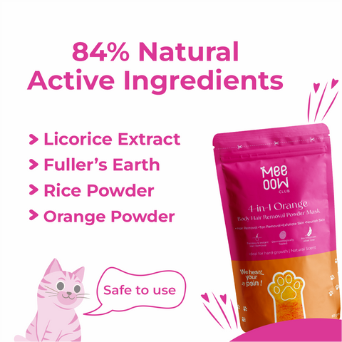4-in-1 Orange Body Hair Removal Powder Mask