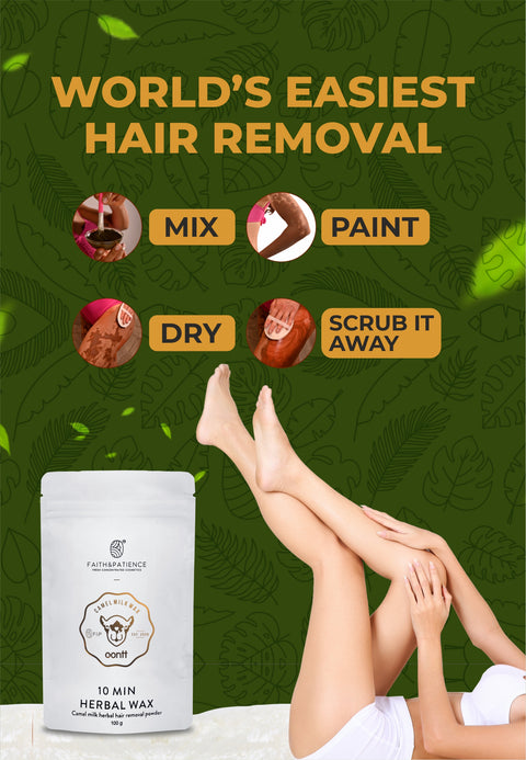 Herbal Bikini Wax Hair Removal Powder - 10 Min Wax