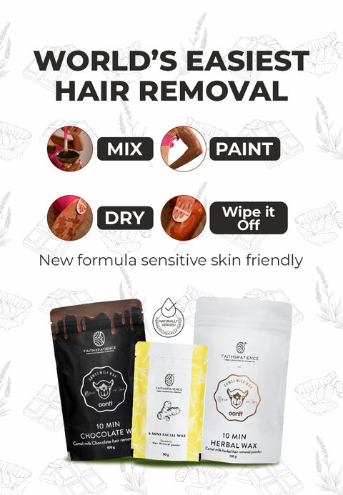 Bikini + Body + Facial Hair Removal Powder (Pack of Three)