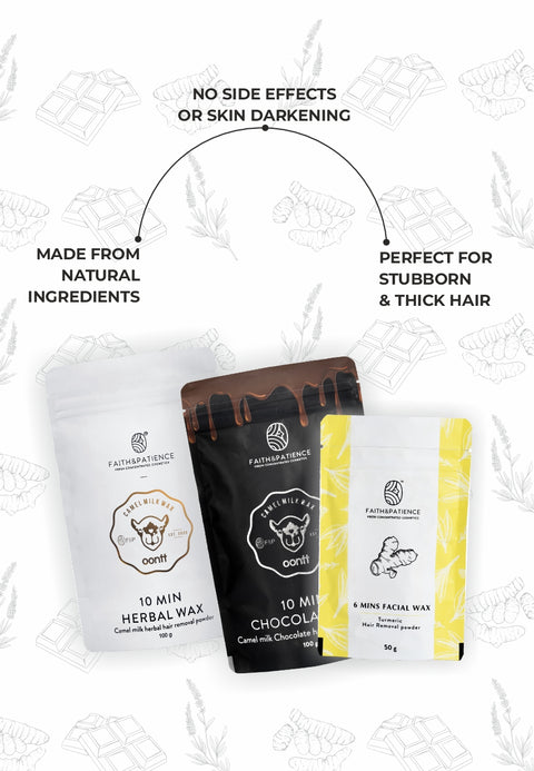 Bikini + Body + Facial Hair Removal Powder (Pack of Three)