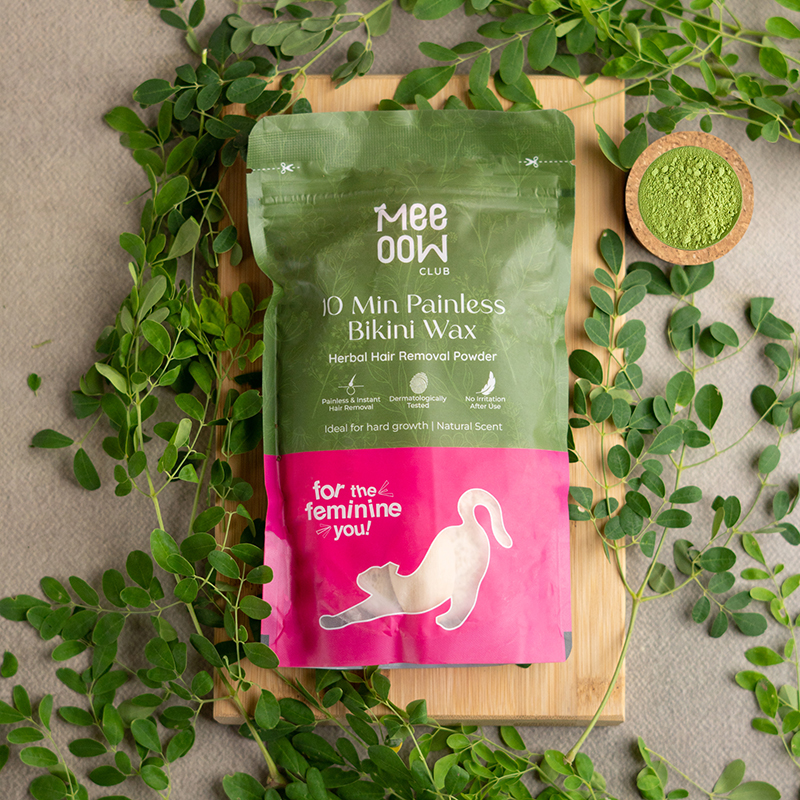 4-in-1 Herbal Bikini Hair Removal Wax Powder Mask 80g (₹10 per use)