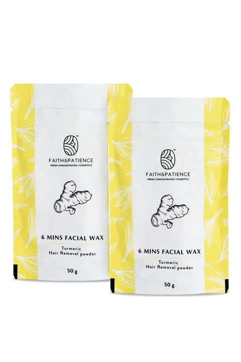 Turmeric Facial Wax - 6 Min Facial Wax combo of 2