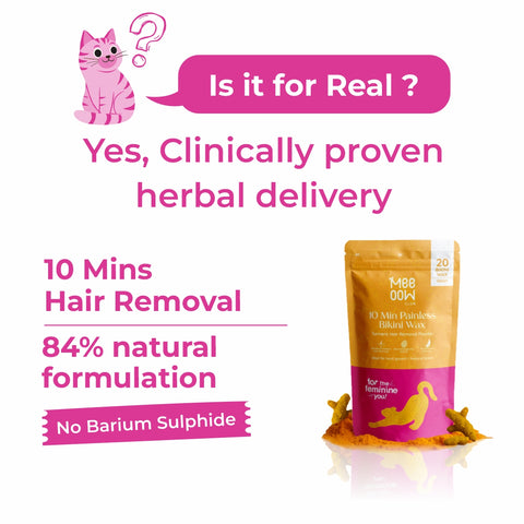 4-in-1 Turmeric Bikini Hair Removal Powder Mask