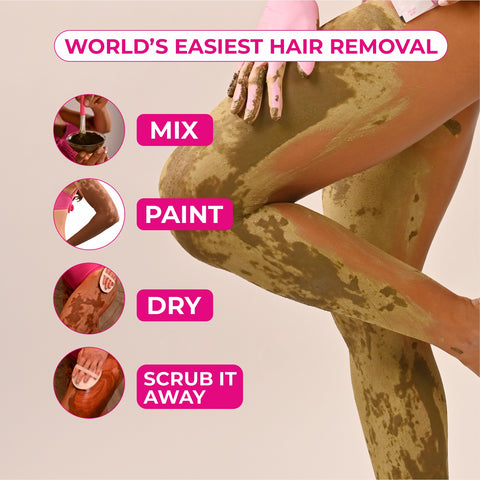 Rose Body Hair Removal Powder Wax