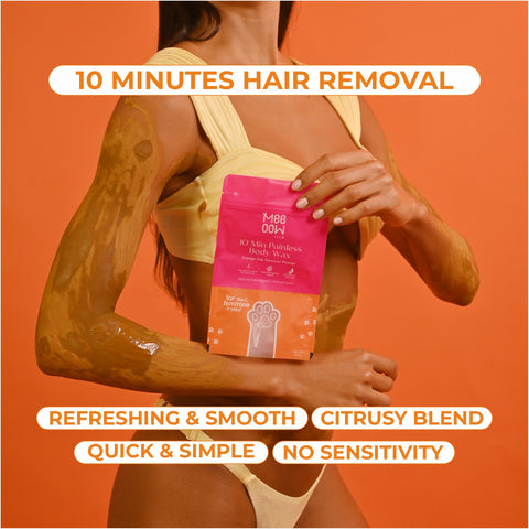 Orange Body Hair Removal Powder Wax