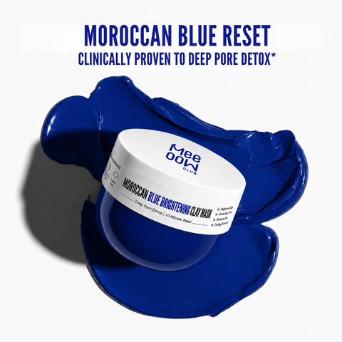 MEEOOW Moroccan Blue Brightening Clay Mask (80g)