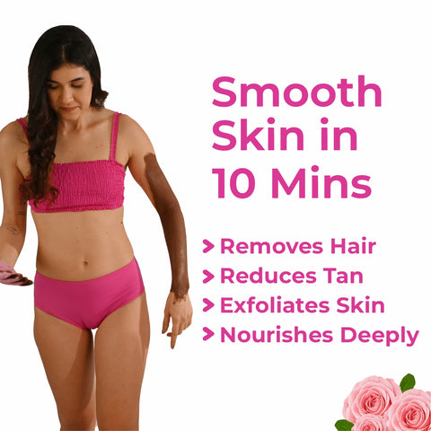 4-in-1 Rose Body Hair Removal Powder Mask