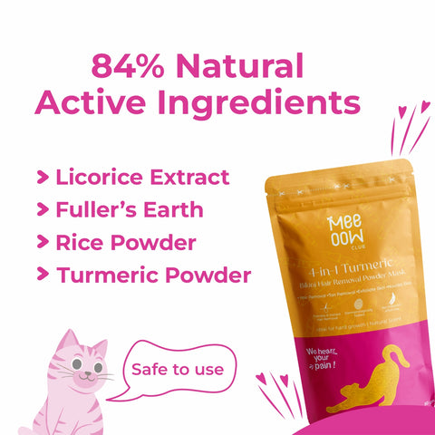 4-in-1 Turmeric Bikini Hair Removal Powder Mask