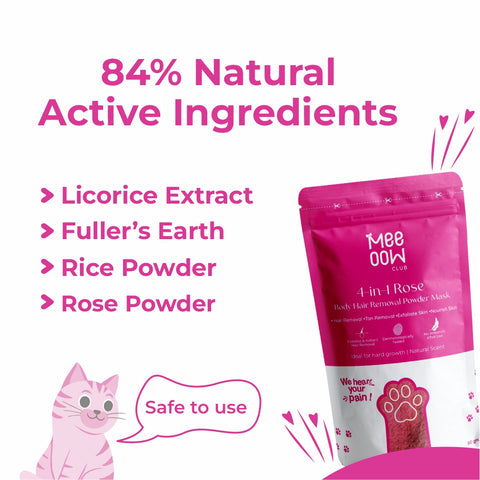4-in-1 Rose Body Hair Removal Powder Mask