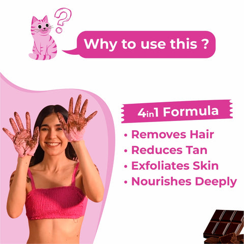 4-in-1 Chocolate Bikini Hair Removal Powder Mask