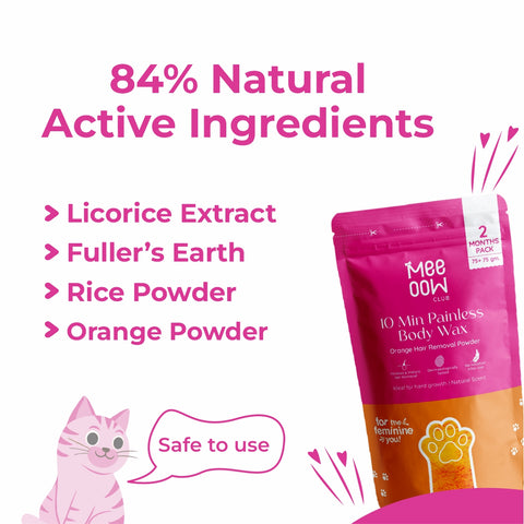 4-in-1 Orange Body Hair Removal Powder Mask