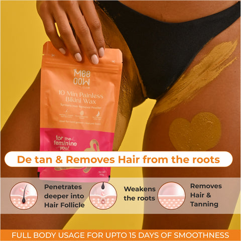 Turmeric Bikini Hair Removal Powder Wax