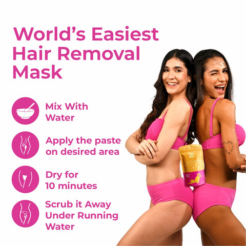 4-in-1 Turmeric Bikini Hair Removal Powder Mask