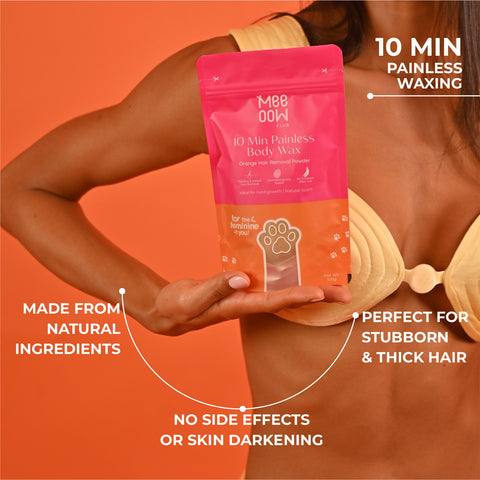 Orange Body Hair Removal Powder Wax