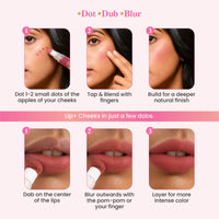 Pout & Blush Blurring Wand -  Combo of 3 - Main Character Mood Kit