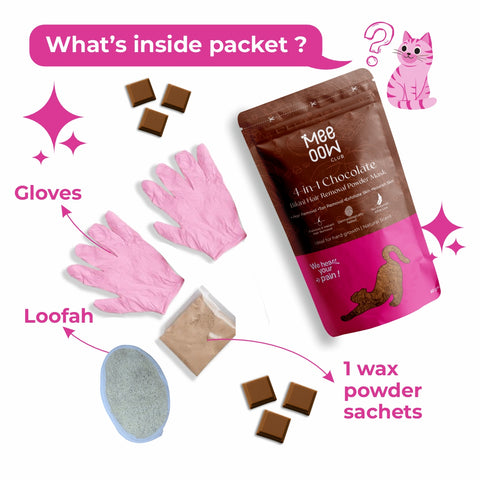 4-in-1 Chocolate Bikini Hair Removal Wax Powder Mask