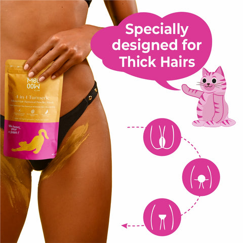 4-in-1 Turmeric Bikini Hair Removal Powder Mask