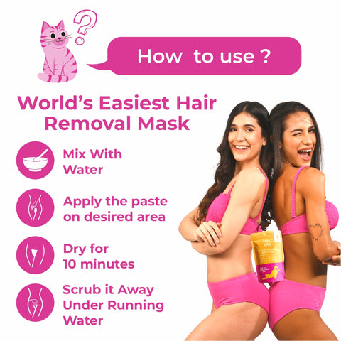 4-in-1 Turmeric Bikini Hair Removal Powder Mask