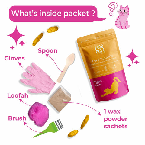 4-in-1 Turmeric Bikini Hair Removal Powder Mask