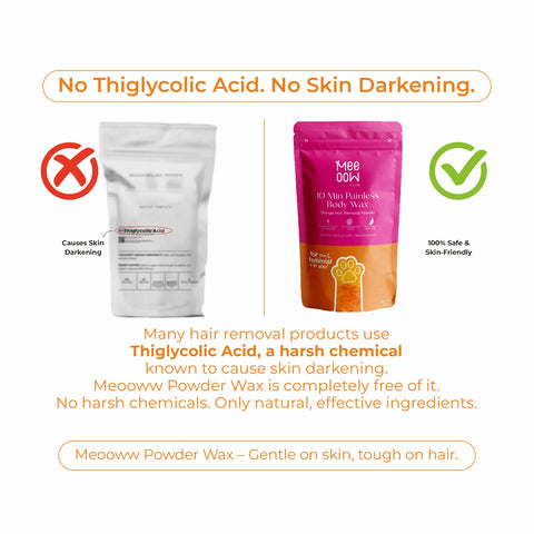 Orange Body Hair Removal Powder Wax