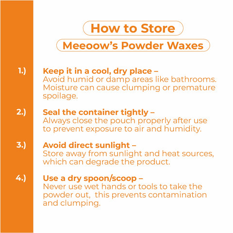 Orange Body Hair Removal Powder Wax