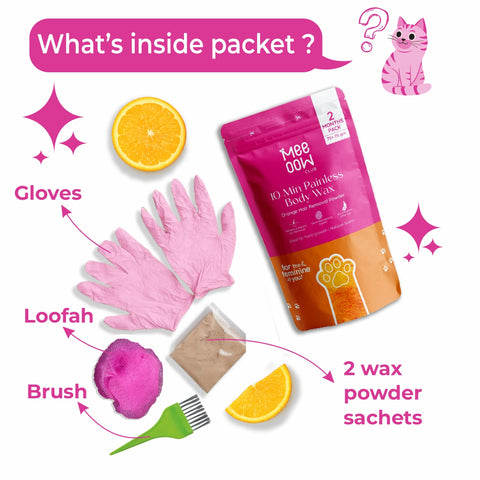 4-in-1 Orange Body Hair Removal Powder Mask