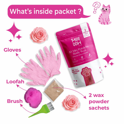 4-in-1 Rose Body Hair Removal Powder Mask
