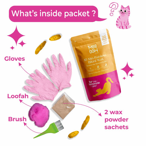 4-in-1 Turmeric Bikini Hair Removal Powder Mask