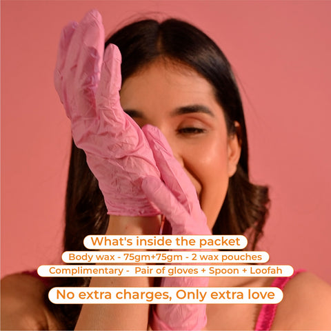 Orange Body Hair Removal Powder Wax
