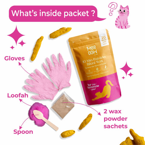 4-in-1 Turmeric Bikini Hair Removal Powder Mask