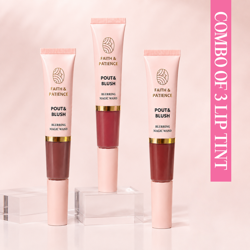 Pout & Blush Blurring Wand -  Combo of 3 - Main Character Mood Kit