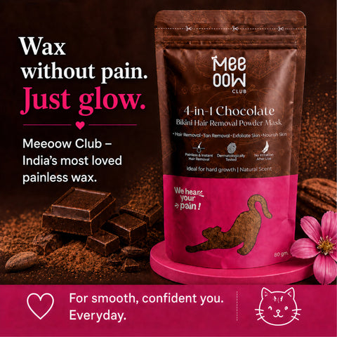 4-in-1 Chocolate Bikini Hair Removal Wax Powder Mask
