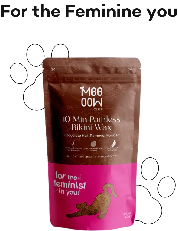 Meeoow Club 10 Min Painless Bikini Wax Powder - For Bright, Smooth and Gentle Skin Care