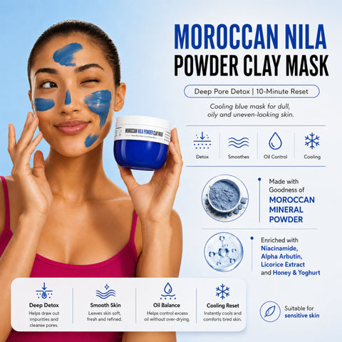 Turmeric Bikini Hair Removal Mask + Rose Body Hair Removal Mask + Morrocon Nila Powder Clay Mask - Combo of 3