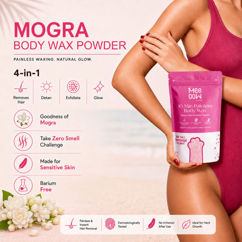 Herbal Bikini Hair Removal Mask + Mogra Body Hair Removal Mask + Morrocon Nila Powder Clay Mask - Combo of 3