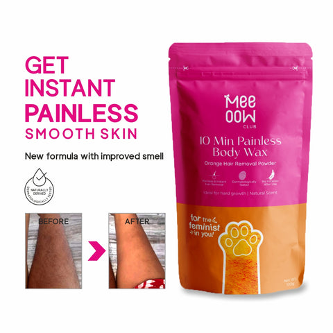 Orange Body Hair Removal Powder Wax