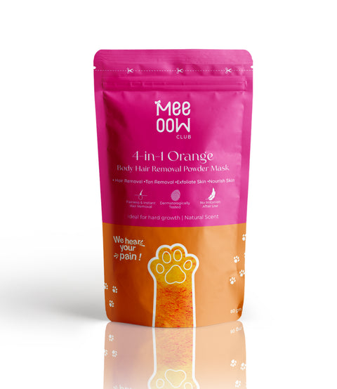 4-in-1 Orange Body Hair Removal Powder Mask