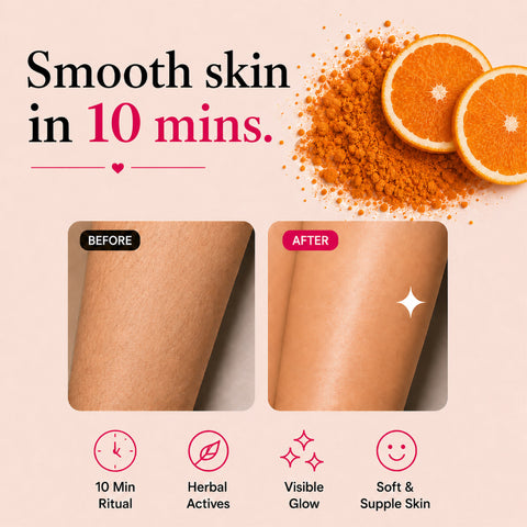 4-in-1 Orange Body Hair Removal Wax Powder Mask