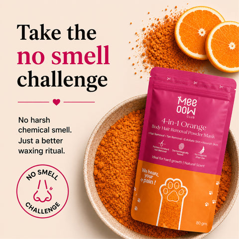 4-in-1 Orange Body Hair Removal Wax Powder Mask