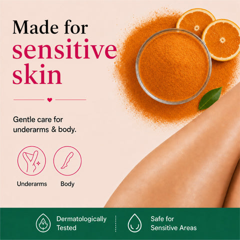 4-in-1 Orange Body Hair Removal Wax Powder Mask