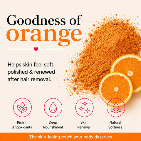 4-in-1 Orange Body Hair Removal Wax Powder Mask