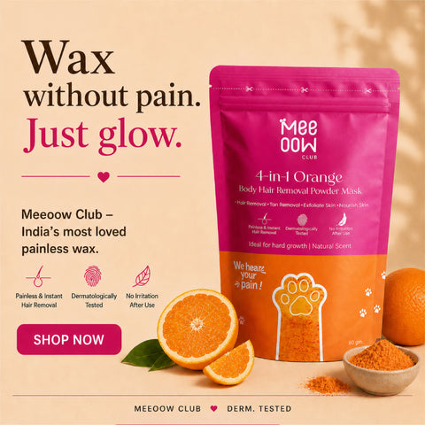 4-in-1 Orange Body Hair Removal Wax Powder Mask