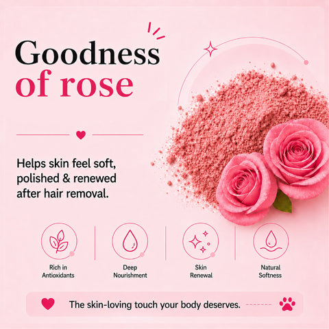 4-in-1 Rose Body Hair Removal Wax Powder Mask