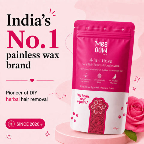 4-in-1 Rose Body Hair Removal Wax Powder Mask