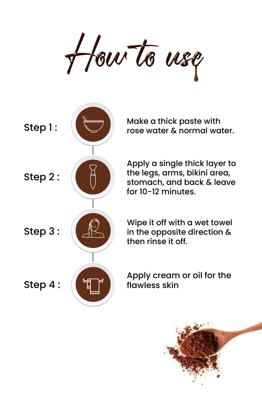 Chocolate Hair Removal Powder 10 Min Full Body Wax FAITH AND PATIENCE