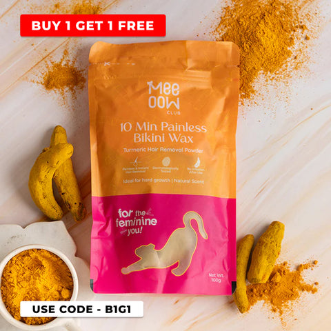 4-in-1 Turmeric Bikini Hair Removal Powder Mask