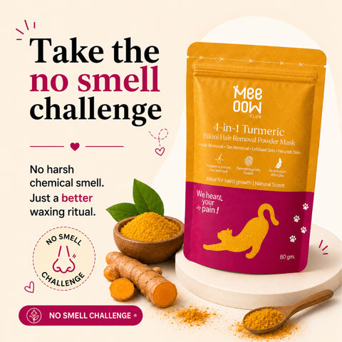 4-in-1 Turmeric Bikini Hair Removal Wax Powder Mask