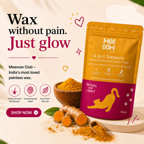 4-in-1 Turmeric Bikini Hair Removal Wax Powder Mask