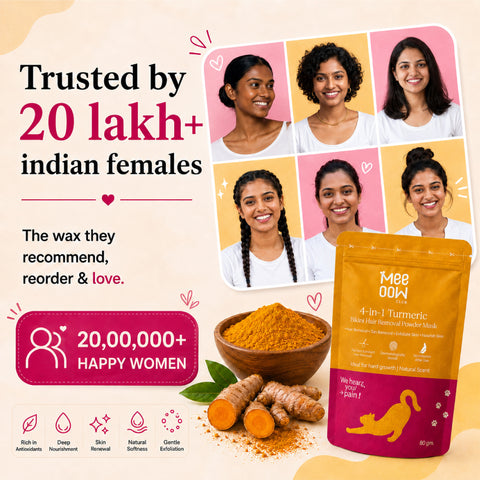 4-in-1 Turmeric Bikini Hair Removal Wax Powder Mask
