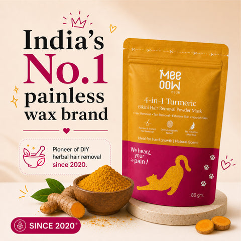 4-in-1 Turmeric Bikini Hair Removal Wax Powder Mask